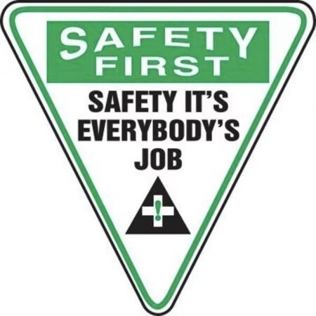 Accuform BIGSHAPE OSHA SAFETY FIRST TRIANGLE MSHP933XV MSHP933XV